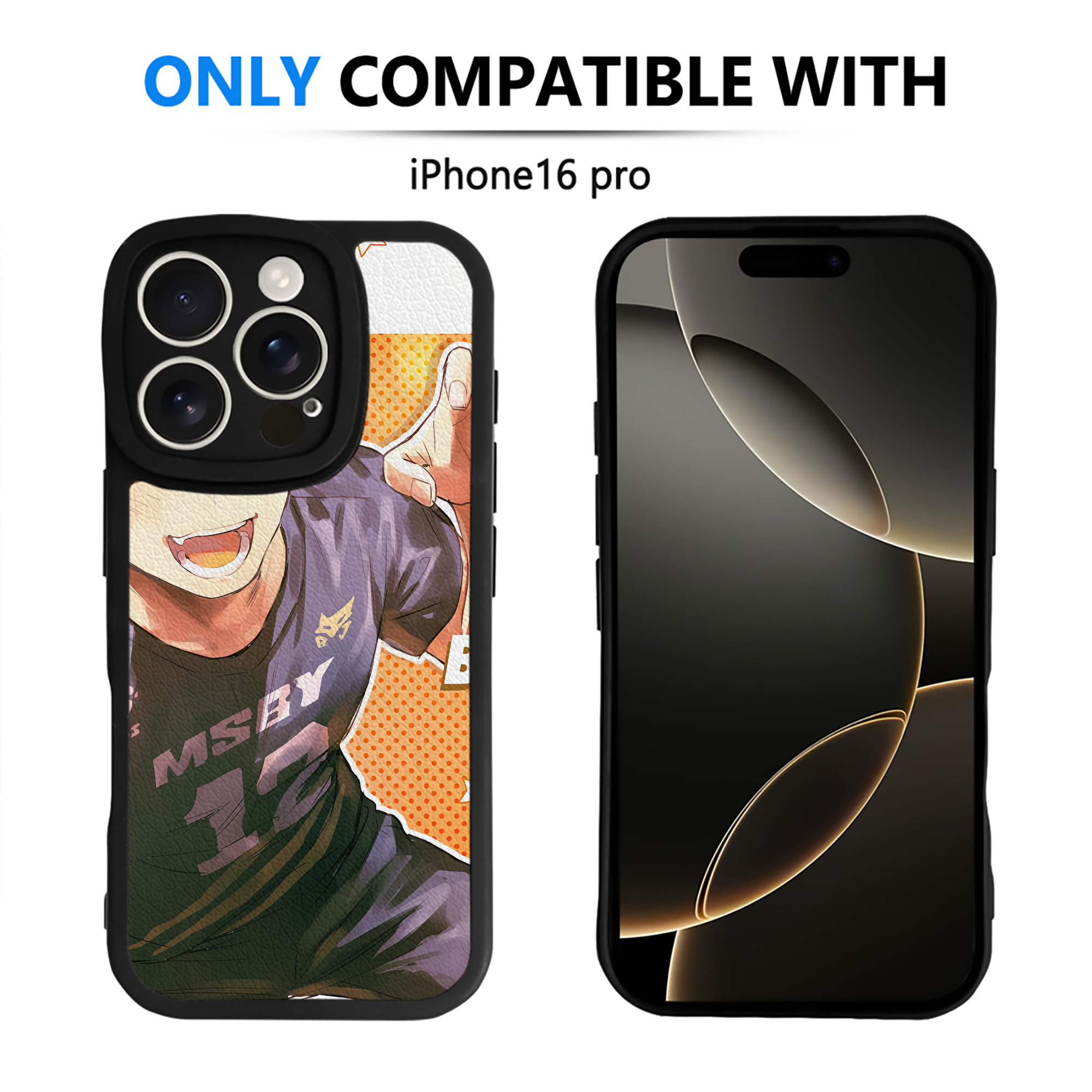 （画像用） ハイキュー!! Haikyu!! 【iPhone 16シリーズ対応】シリコンスマホケース（レザー調） 材質：シリコン